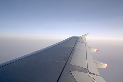 Blick aus dem Flieger nach London